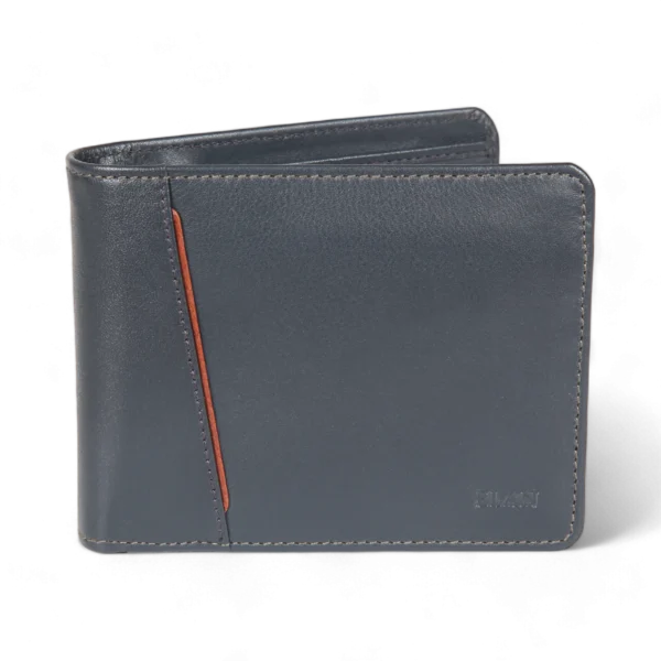 Men’s Premium Brown Leather Wallet with Contrast Stitching